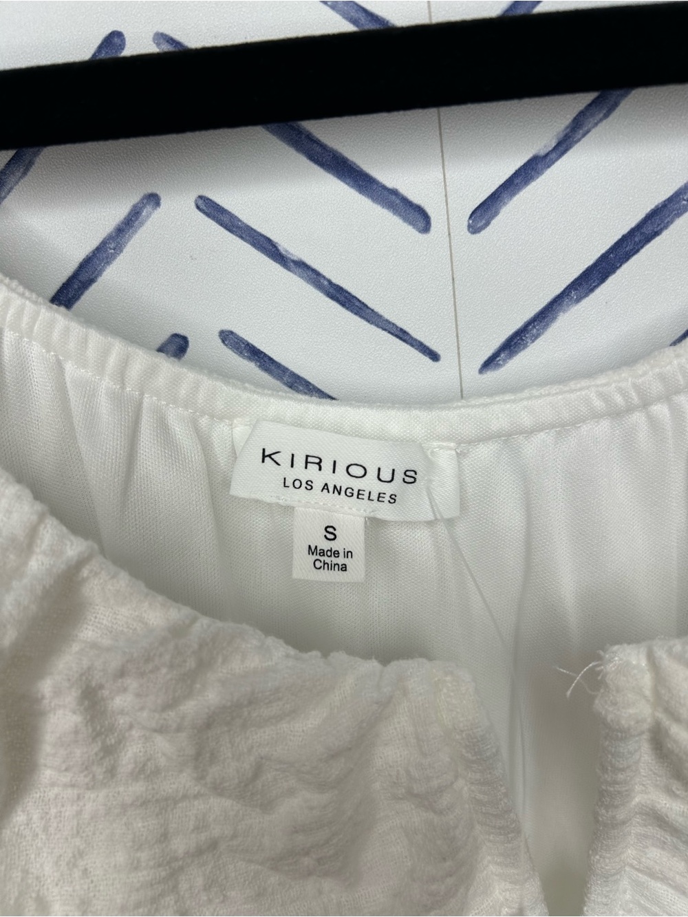 Kirious Los Angeles White Gauze Baby Doll Top Puff Sleeves Small - Picture 2 of 3